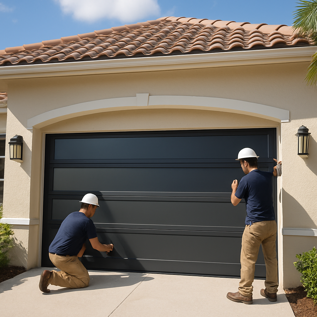 New garage door installation